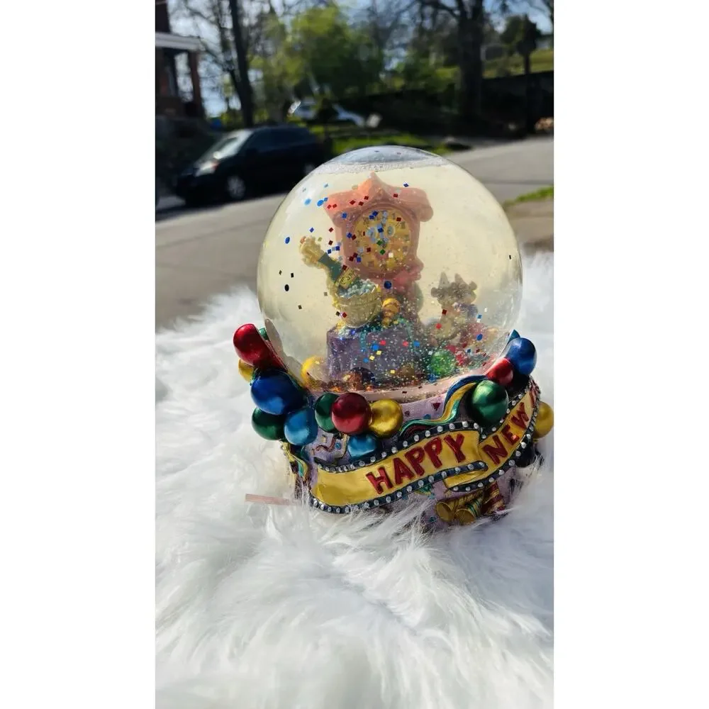 Radko‎ 2001 New Year Musical Snow Globe Huge Oversized